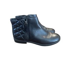 Women’s ECCO Touch Black Leather Ankle Boots Size 38 ( 7.5 )